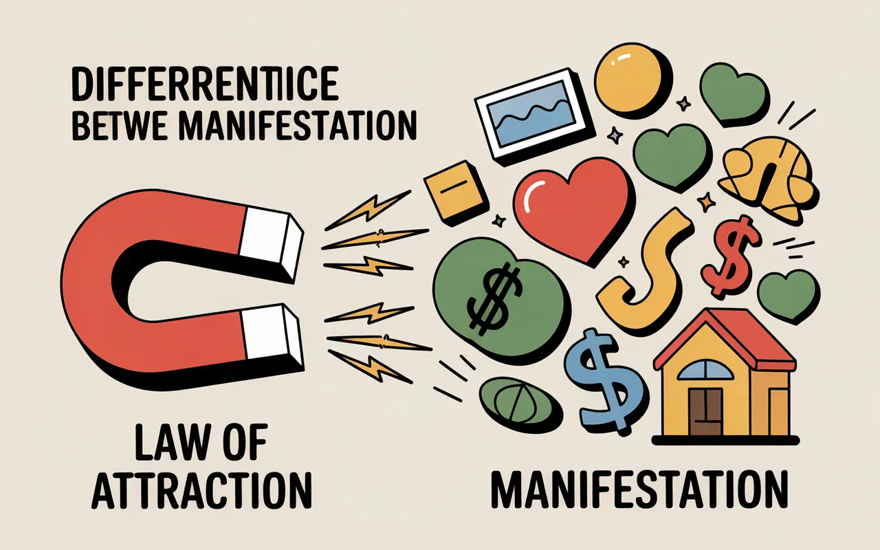 Difference Between Manifestation And Law Of Attraction Explained